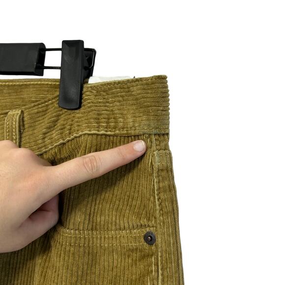 Levi's Low Pro Corduroy Straight Leg Pants NWT Men's Sz 29x30 Green Brown - Picture 9 of 9